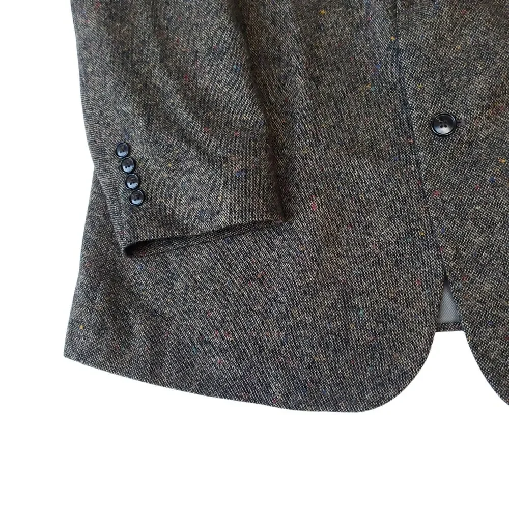 Barrington Ivy Prep 100% Wool Flecked Tweed Blazer Sport Coat Jacket Classic 46S